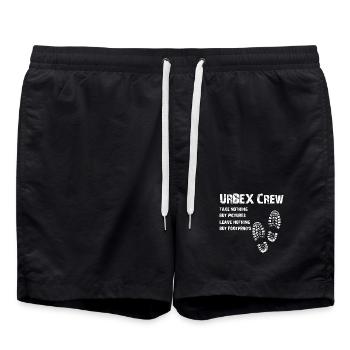 URBEX Crew Urban Explorer Ruines Schleicher - Short de bain - noir - Devant - AI Model Male 185 light (185cm)