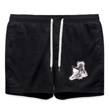Caniche Chien Ski Ski - Short de bain - noir - Devant - AI Model Male 185 light (185cm)