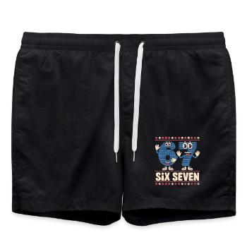 6 7 Six Seven Memes – Christmas Kids Gaming - Swim Trunks - black - Front - AI Model Male 185 light (185cm)