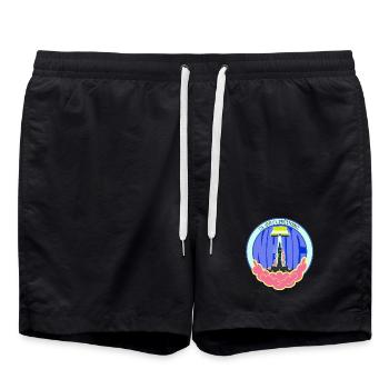 Eul jour d'l'indépendance - Short de bain - noir - Devant - AI Model Male 185 light (185cm)
