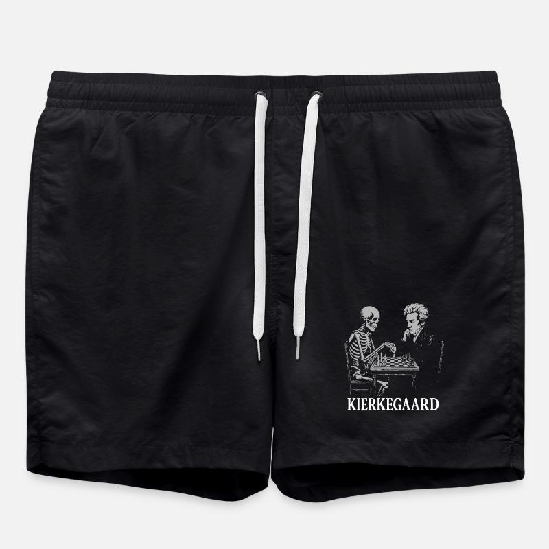 Kierkegaard Chess Duel - Swim Trunks - black