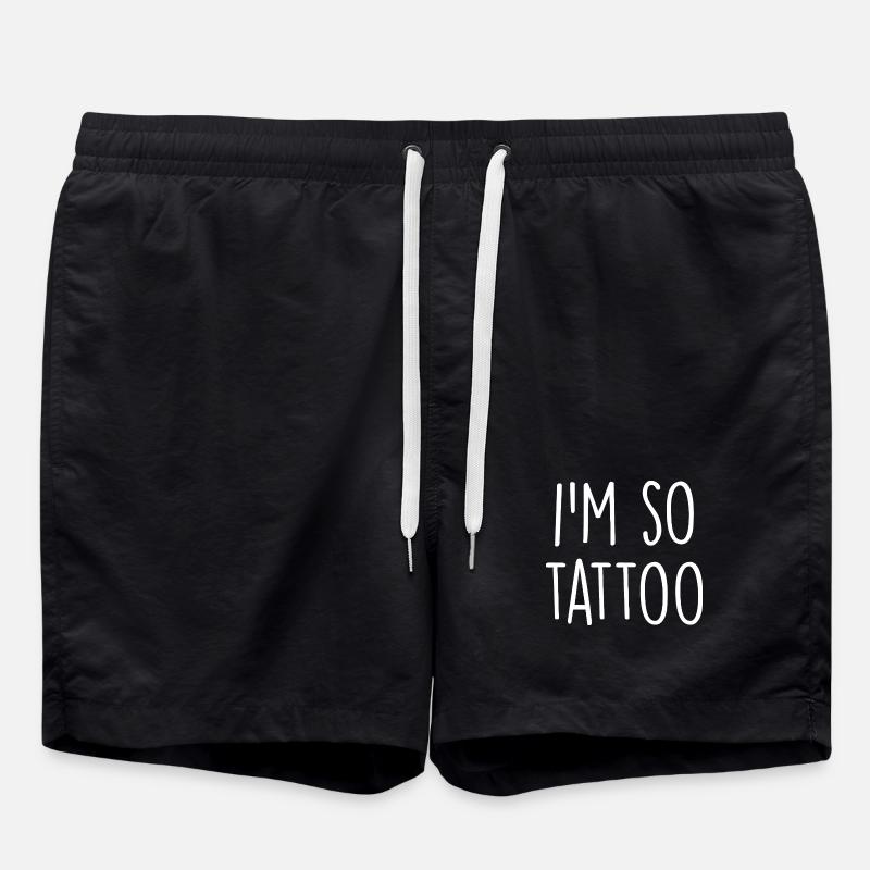 Tatouage - Short de bain - noir