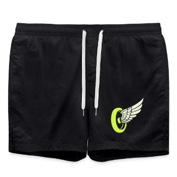 Aile de roue - Short de bain - noir - Devant - AI Model Male 185 light (185cm)