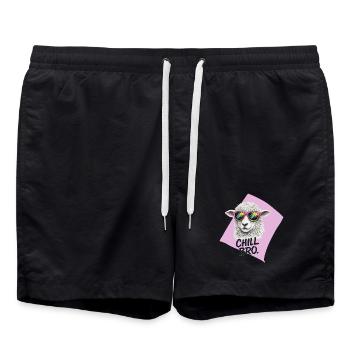 Frère Chill Mouton avec des lunettes de soleil - Short de bain - noir - Devant - AI Model Male 185 light (185cm)