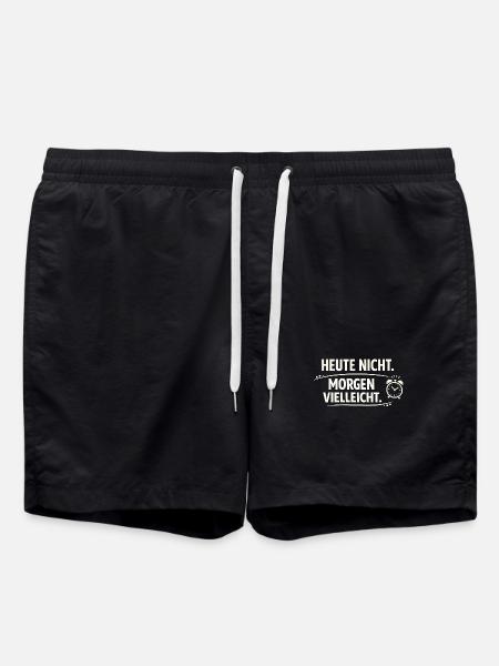 Today not tomorrow maybe - Swim Trunks - black