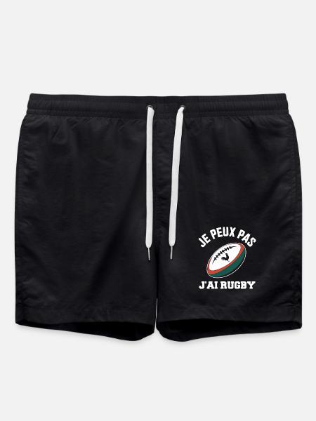 I can't I have rugby - Swim Trunks - black