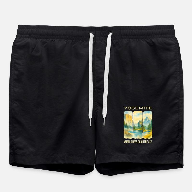 Yosemite : Pics et ciel - Short de bain - noir