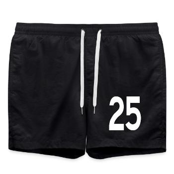 Débuts amicaux 25 - Short de bain - noir - Devant - AI Model Male 185 light (185cm)