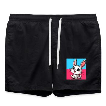 rabbit - Swim Trunks - black - Front - AI Model Male 185 light (185cm)