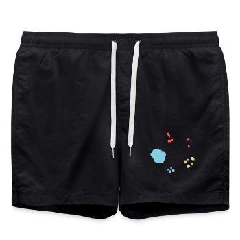 Culture bactérienne Pixel Coloré - Short de bain - noir - Devant - AI Model Male 185 light (185cm)