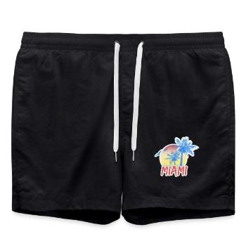 Miami Beach - Short de bain - noir - Devant - AI Model Male 185 light (185cm)