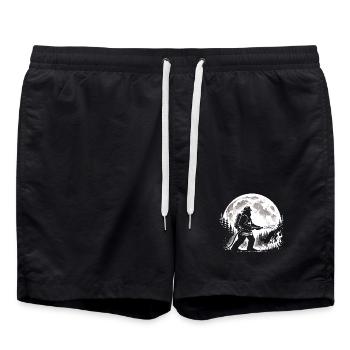 Pompier Bigfoot - Short de bain - noir - Devant - AI Model Male 185 light (185cm)