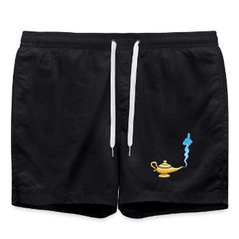 Der böse Genie - Badeshorts - Schwarz - Vorne - AI Model Male 185 light (185cm)