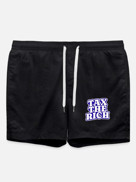 Tax The Rich - Swim Trunks - black
