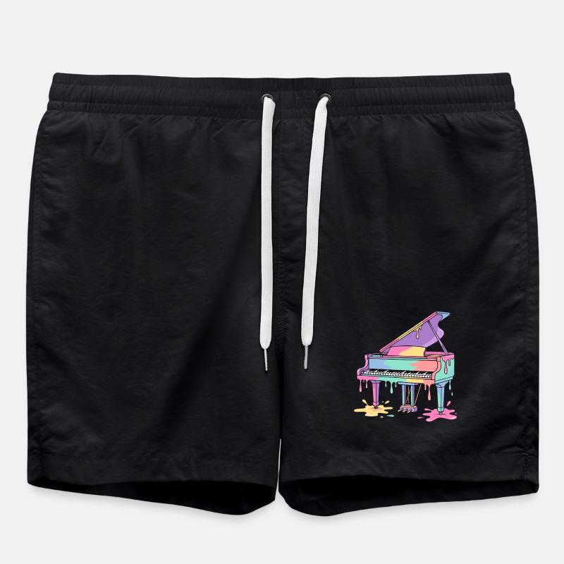 piano - Swim Trunks - black