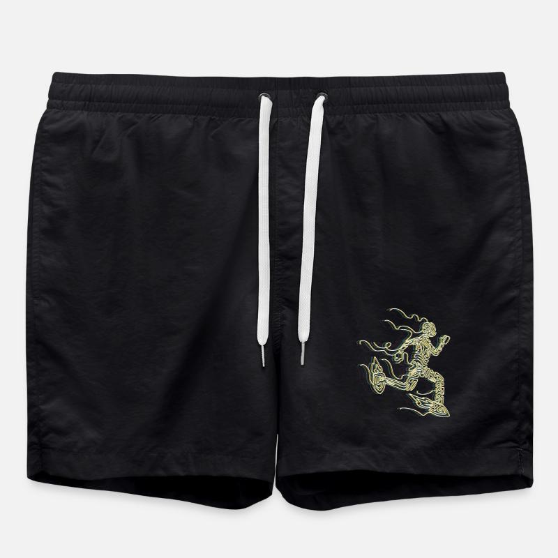 Runner roquettes stylisé - Short de bain - noir
