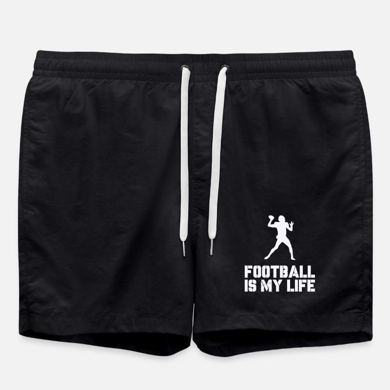 Silhouette du football, c’est ma vie - Short de bain - noir