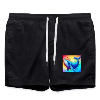 baleine - Short de bain - noir - Devant - AI Model Male 185 light (185cm)