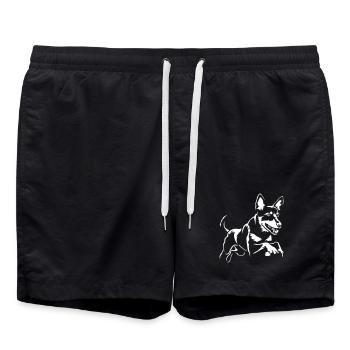 Australian Kelpie « Édition Noire » - Short de bain - noir - Devant - AI Model Male 185 light (185cm)