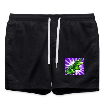 crocodile - Short de bain - noir - Devant - AI Model Male 185 light (185cm)