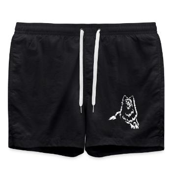 Swiss Shepherd "Black Edition" - Swim Trunks - black - Front - AI Model Male 185 light (185cm)