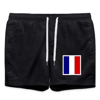 Flag France Classic - Badeshorts - Schwarz - Vorne - AI Model Male 185 light (185cm)