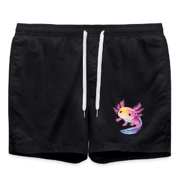 Axolotl - Badeshorts - Schwarz - Vorne - AI Model Male 185 light (185cm)