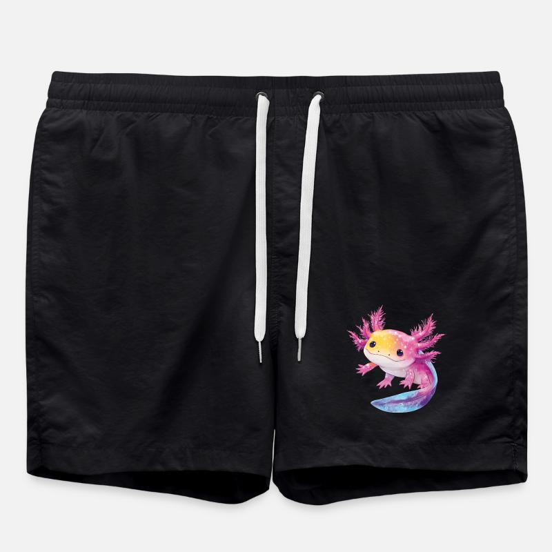 Axolotl - Swim Trunks - black