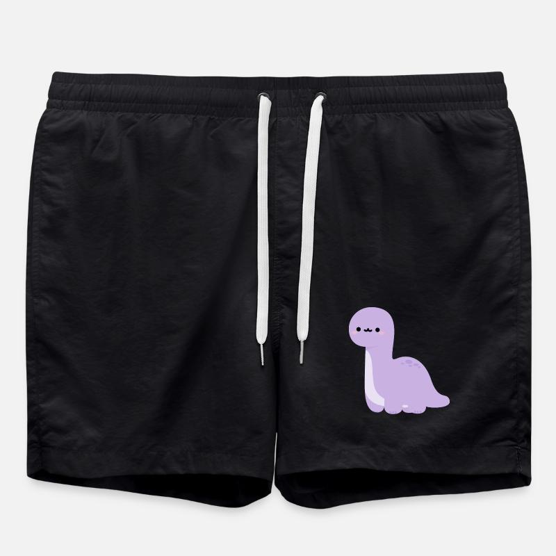 Brachiosaurus Lulu - Badeshorts - Schwarz