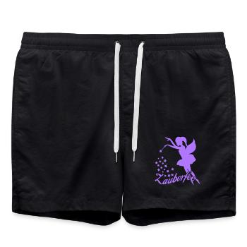 Zauberfee Sternenzauber - Badeshorts - Schwarz - Vorne - AI Model Male 185 light (185cm)