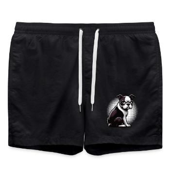 Boston Terrier Propriétaire de Boston Terrier Bostie - Short de bain - noir - Devant - AI Model Male 185 light (185cm)