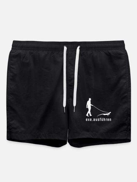 Exe Ausführen Informatiker - Badeshorts - Schwarz