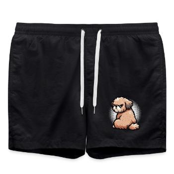 Bolonka Zwetna Bolonka Owner Bolonka Lovers - Swim Trunks - black - Front - AI Model Male 185 light (185cm)