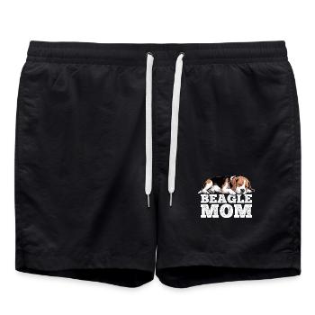 Maman Beagle - Short de bain - noir - Devant - AI Model Male 185 light (185cm)