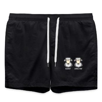 Schaf Unschaf - Badeshorts - Schwarz - Vorne - AI Model Male 185 light (185cm)