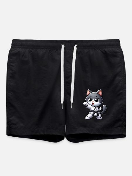 Karaté Cat Arts Martiaux Entraînement d’Arts Martiaux - Short de bain - noir
