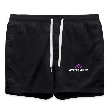 Polterabend Herz - Badeshorts - Schwarz - Vorne - AI Model Male 185 light (185cm)