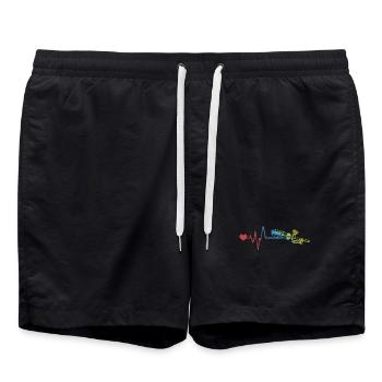 Battement de cœur du pouls du tournevis - Short de bain - noir - Devant - AI Model Male 185 light (185cm)