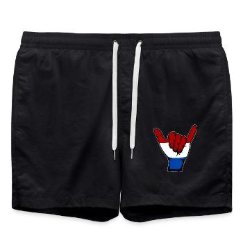 Holland Flag Surfing Symbole - Short de bain - noir - Devant - AI Model Male 185 light (185cm)