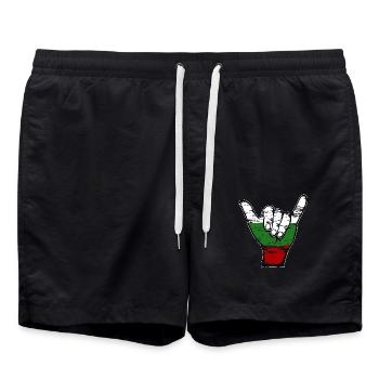 Drapeau de la Bulgarie Symbole de surf utilisé - Short de bain - noir - Devant - AI Model Male 185 light (185cm)