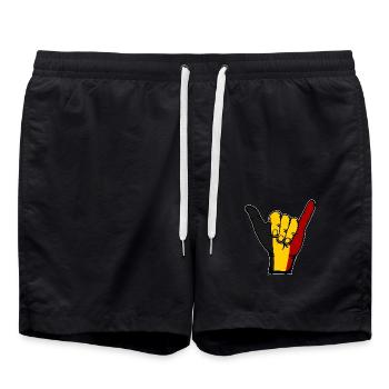 Drapeau de la Belgique Symbole de surf - Short de bain - noir - Devant - AI Model Male 185 light (185cm)