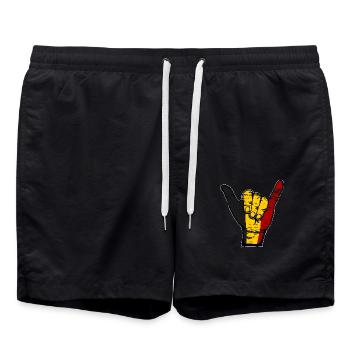 Drapeau de la Belgique Symbole de surf utilisé - Short de bain - noir - Devant - AI Model Male 185 light (185cm)