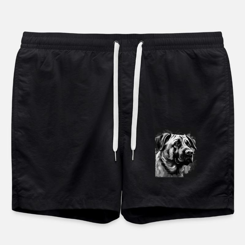 Portrait de chien Kangal - Short de bain - noir