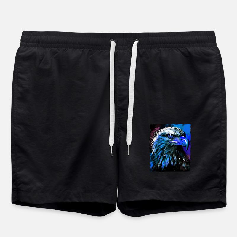 Portrait d’aigle - Short de bain - noir