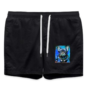Portrait de chien bouledogue français - Short de bain - noir - Devant - AI Model Male 185 light (185cm)