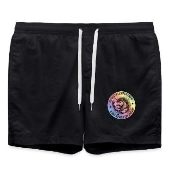 Junggesellinnen Crew Einhorn Jga - Badeshorts - Schwarz - Vorne - AI Model Male 185 light (185cm)