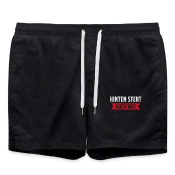 There is also something in the back - Swim Trunks - black - Front - AI Model Male 185 light (185cm)