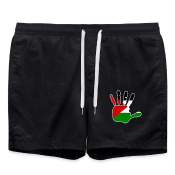 Free palestine - Badeshorts - Schwarz - Vorne - AI Model Male 185 light (185cm)