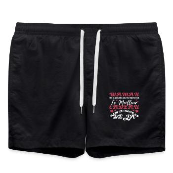 Maman on a essayé de te trouver le meilleur cadeau - Short de bain - noir - Devant - AI Model Male 185 light (185cm)
