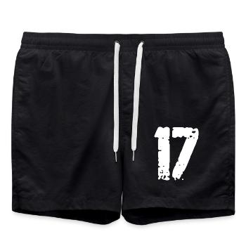 17 Nombre Vintage - Short de bain - noir - Devant - AI Model Male 185 light (185cm)